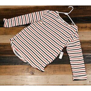 NEW! Old Navy Knit Blouse Top Multi-color Striped MSRP $36 Women's Size Small